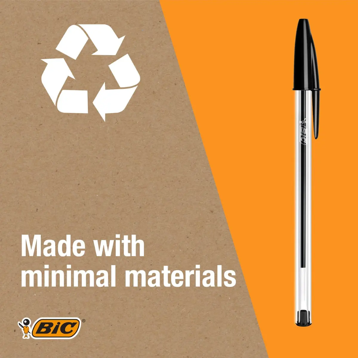 BIC Cristal Original Ballpoint Pens, Medium Point (1.0mm), Pack of 50 | Smooth Ink Flow - view 6