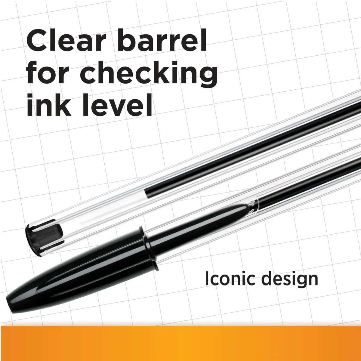 BIC Cristal Original Ballpoint Pens, Medium Point (1.0mm), Pack of 50 | Smooth Ink Flow - view 2