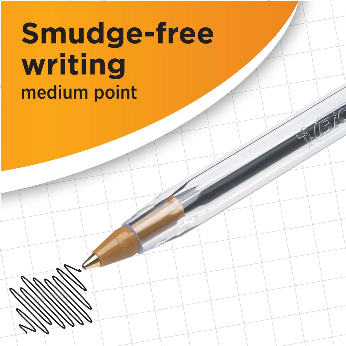 BIC Cristal Original Ballpoint Pens, Medium Point (1.0mm), Pack of 50 | Smooth Ink Flow - view 3
