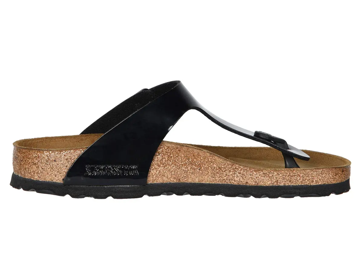 Birkenstock Gizeh - Birko-Flor & Birkibuc Black Patent EU 40 | Comfortable, Supportive Flip-Flops for Women - view 2