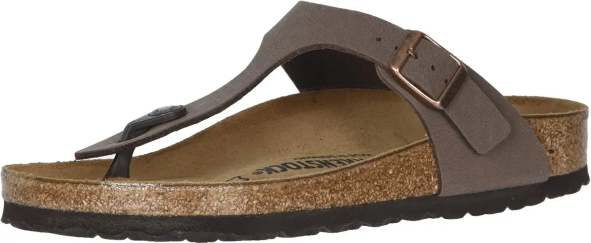 Birkenstock Gizeh - Birko-Flor™ & Birkibuc™ Mocha Birkibuc™ EU 36 (US Women's 5-5.5) Regular | Classic Comfort for Summer - main product image
