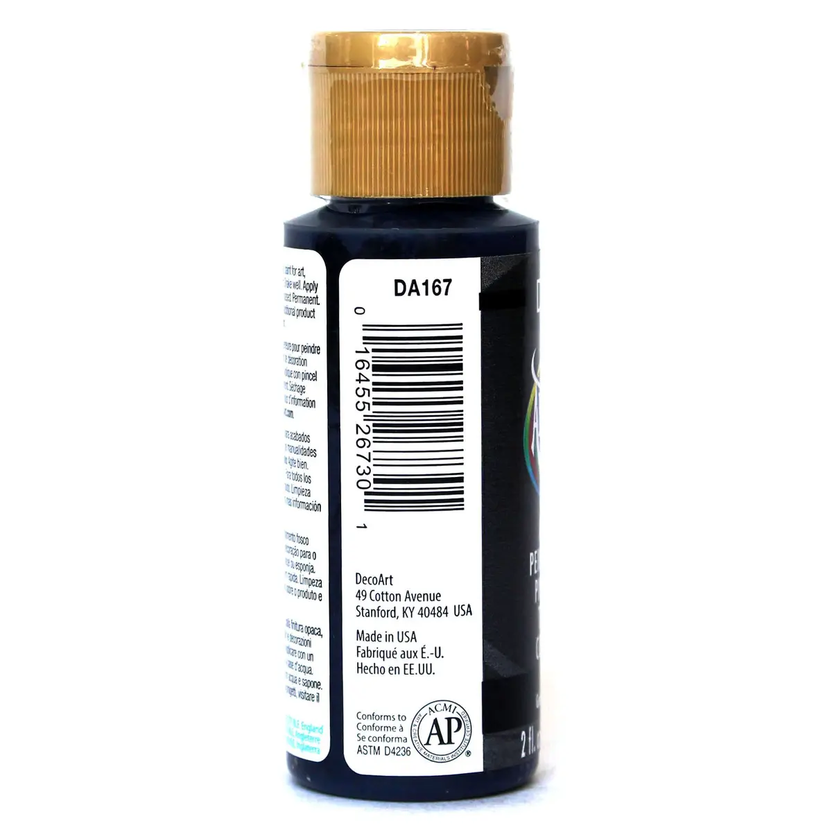 DecoArt Americana Acrylic Paint, 2 Fl Oz | Payne's Grey, Matte Finish, Water-Based - view 2