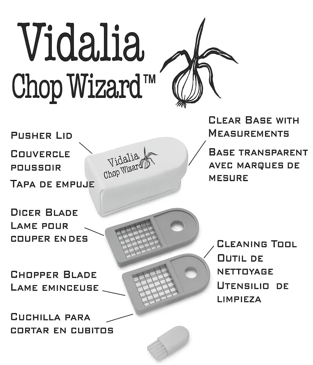 Vidalia Chop Wizard Vegetable Chopper 10.75 x 4.25 x 2.75 inches | Original As Seen On TV Food Dicer - view 6