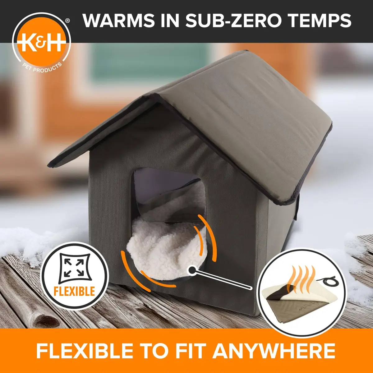K&H Pet Products Lectro-Soft Outdoor Heated Bed 14x18in | Thermostatic, Waterproof, Safe - view 5