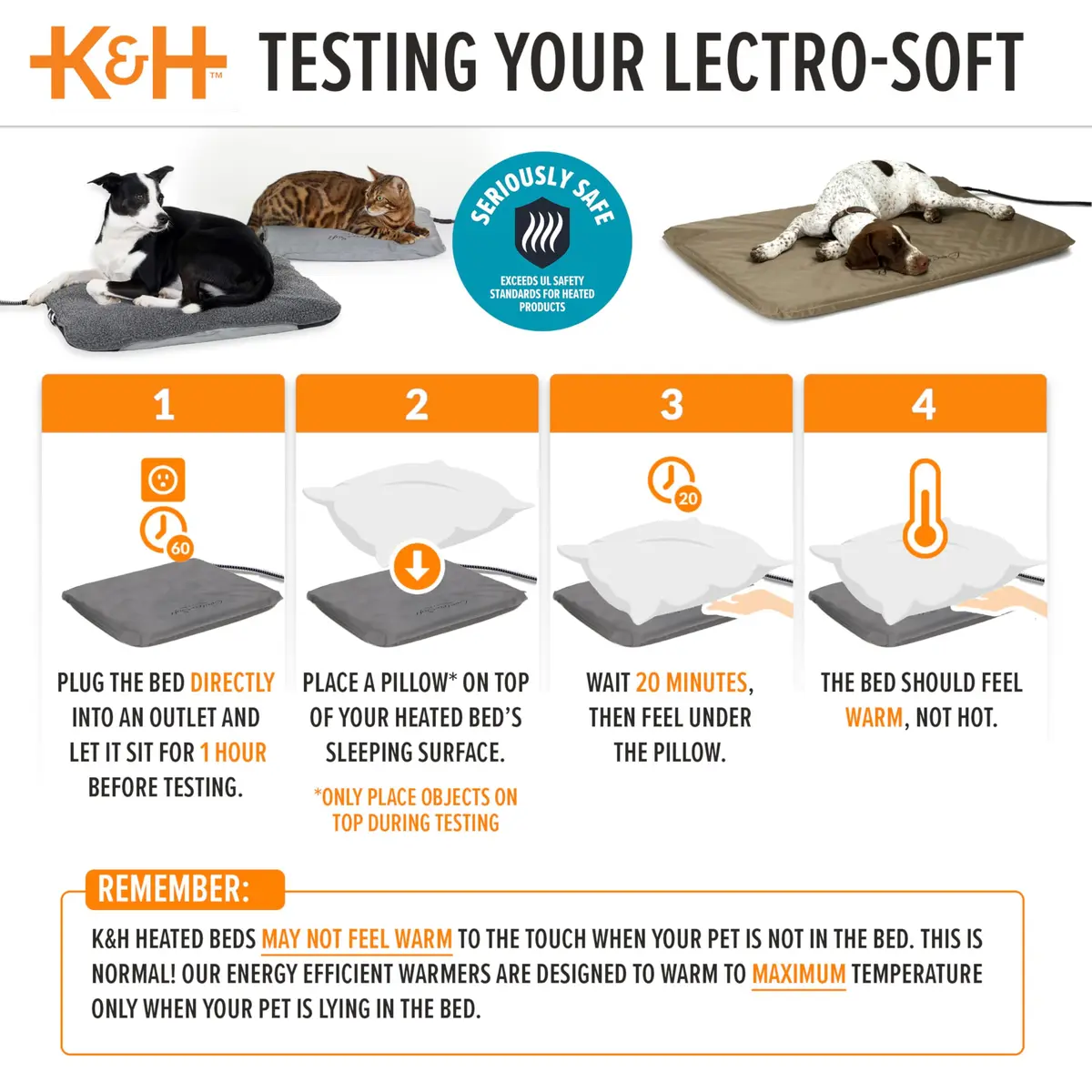 K&H Pet Products Lectro-Soft Outdoor Heated Bed 14x18in | Thermostatic, Waterproof, Safe - view 8