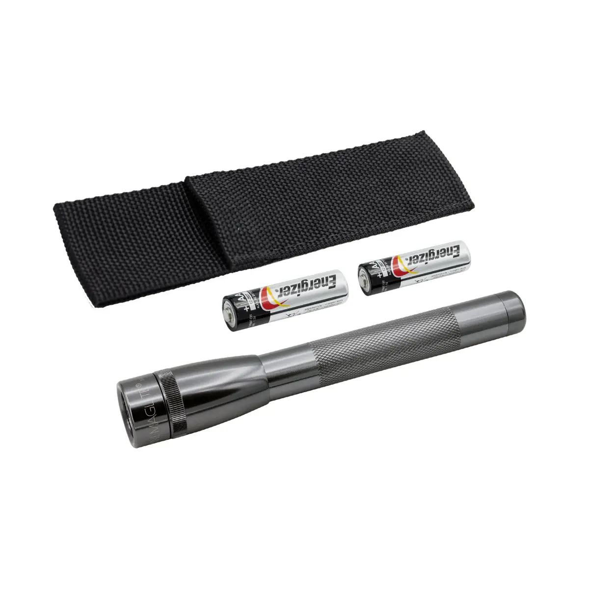 Maglite Mini LED 2-Cell AA Flashlight, Gray | 127 Lumens, 156m Beam, 25hr Runtime - main product image