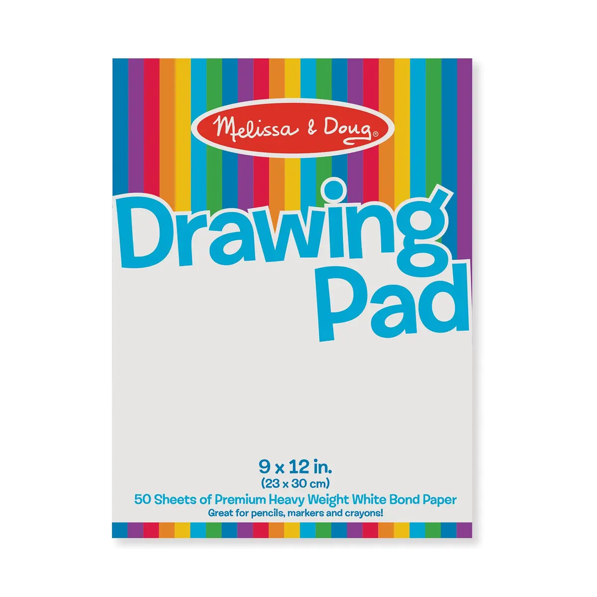 Melissa & Doug 9x12 Drawing Pad 50 Sheets Heavyweight Bond Paper | Large Kids Art Sketchbook for Creative Expression - main product image