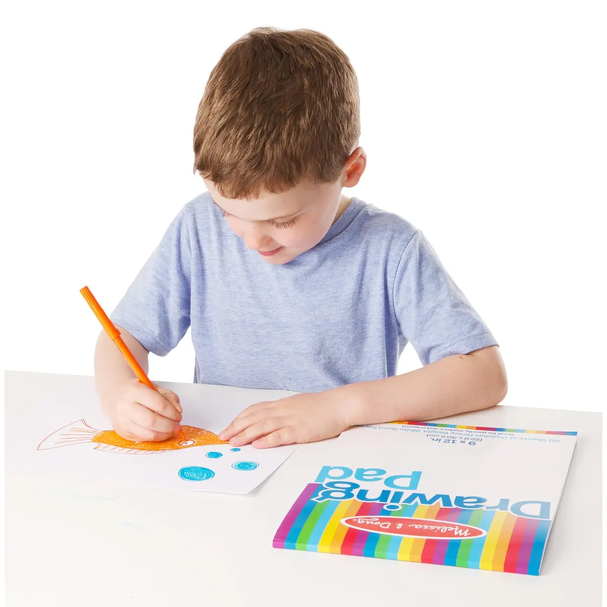 Melissa & Doug 9x12 Drawing Pad 50 Sheets Heavyweight Bond Paper | Large Kids Art Sketchbook for Creative Expression - view 8