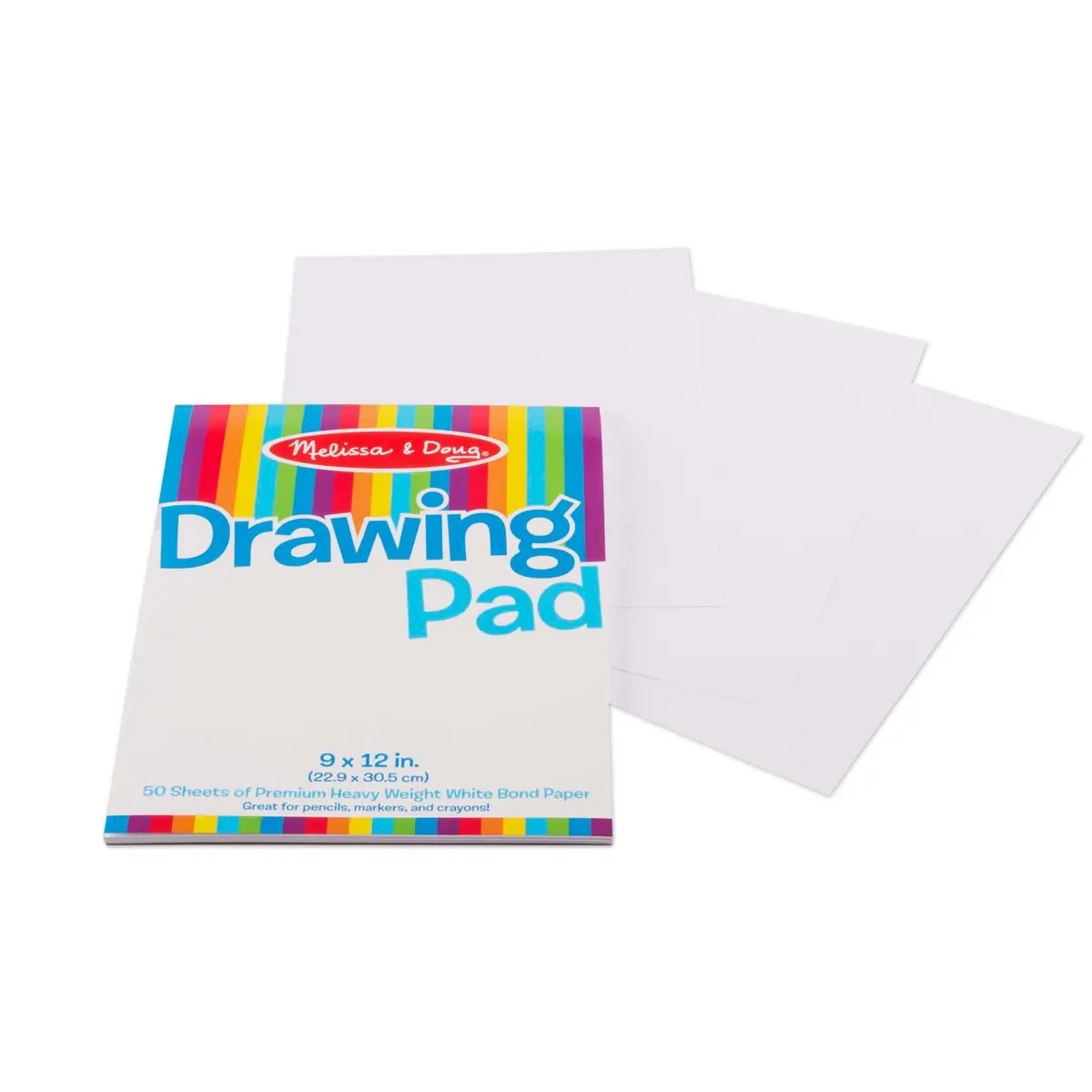 Melissa & Doug 9x12 Drawing Pad 50 Sheets Heavyweight Bond Paper | Large Kids Art Sketchbook for Creative Expression - view 3