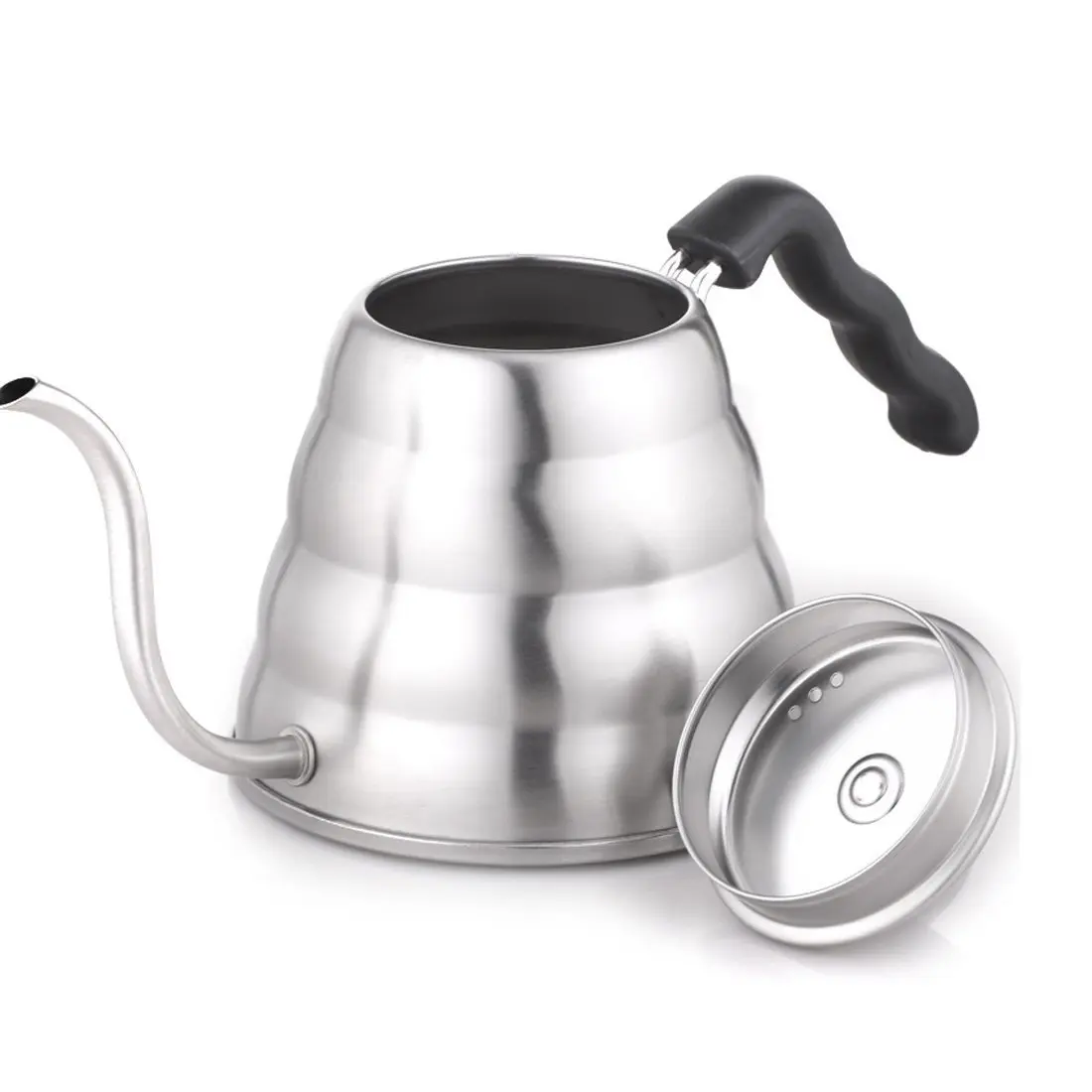 HARIO V60 Buono Stovetop Gooseneck Kettle, 1.2L Silver | Precise Pouring for Coffee & Tea - view 2