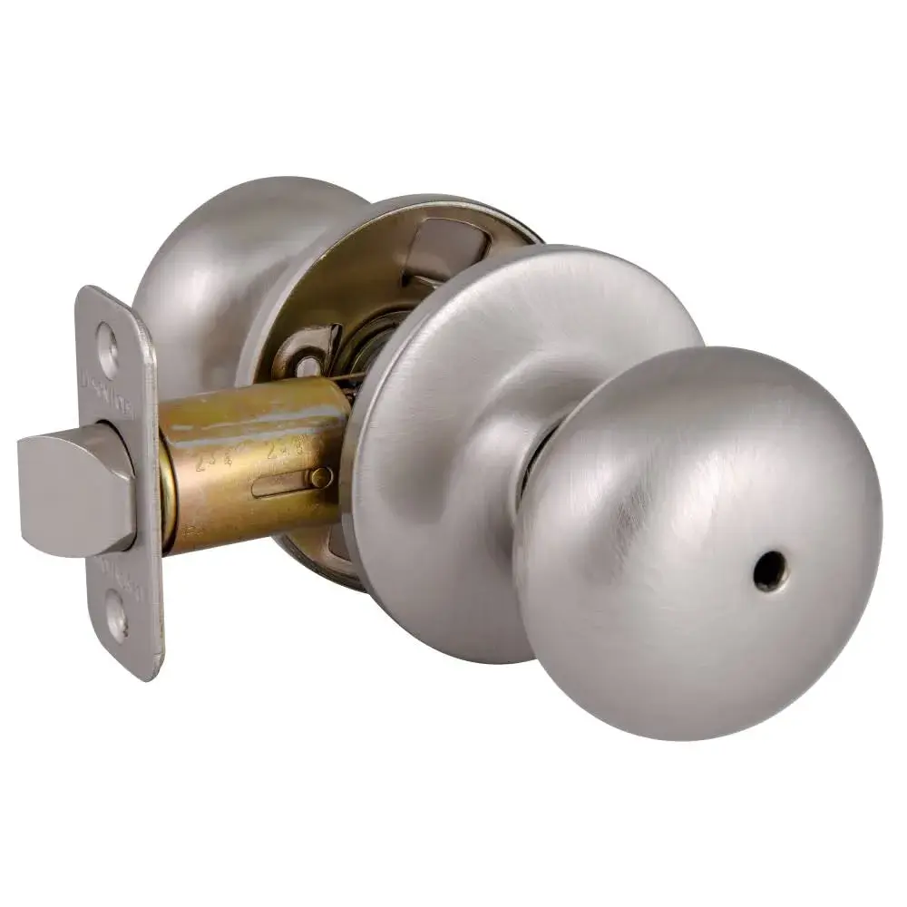 Design House Cambridge Privacy Door Knob, Satin Nickel | ANSI Grade-3 Certified Residential Security - main product image