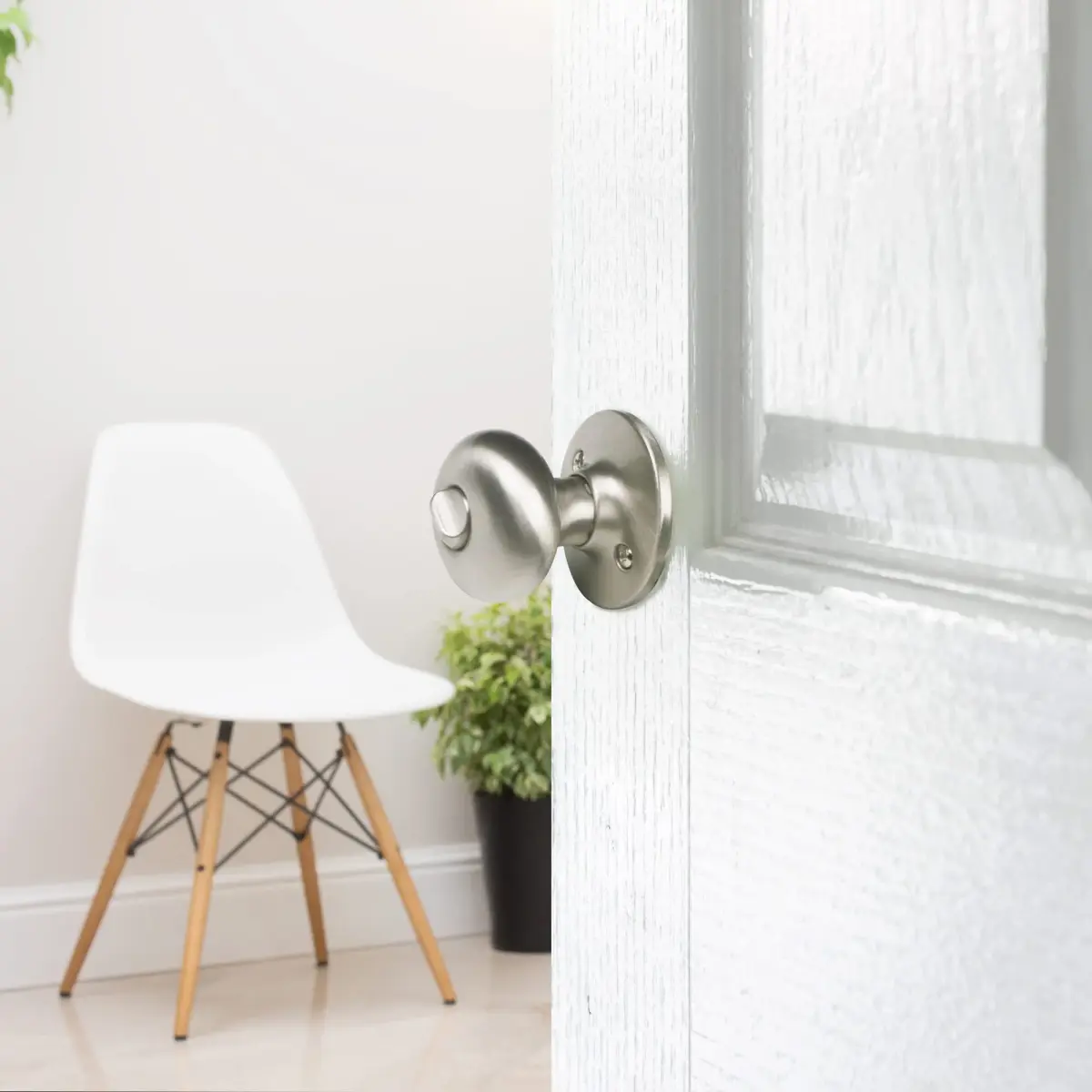 Design House Cambridge Privacy Door Knob, Satin Nickel | ANSI Grade-3 Certified Residential Security - view 5
