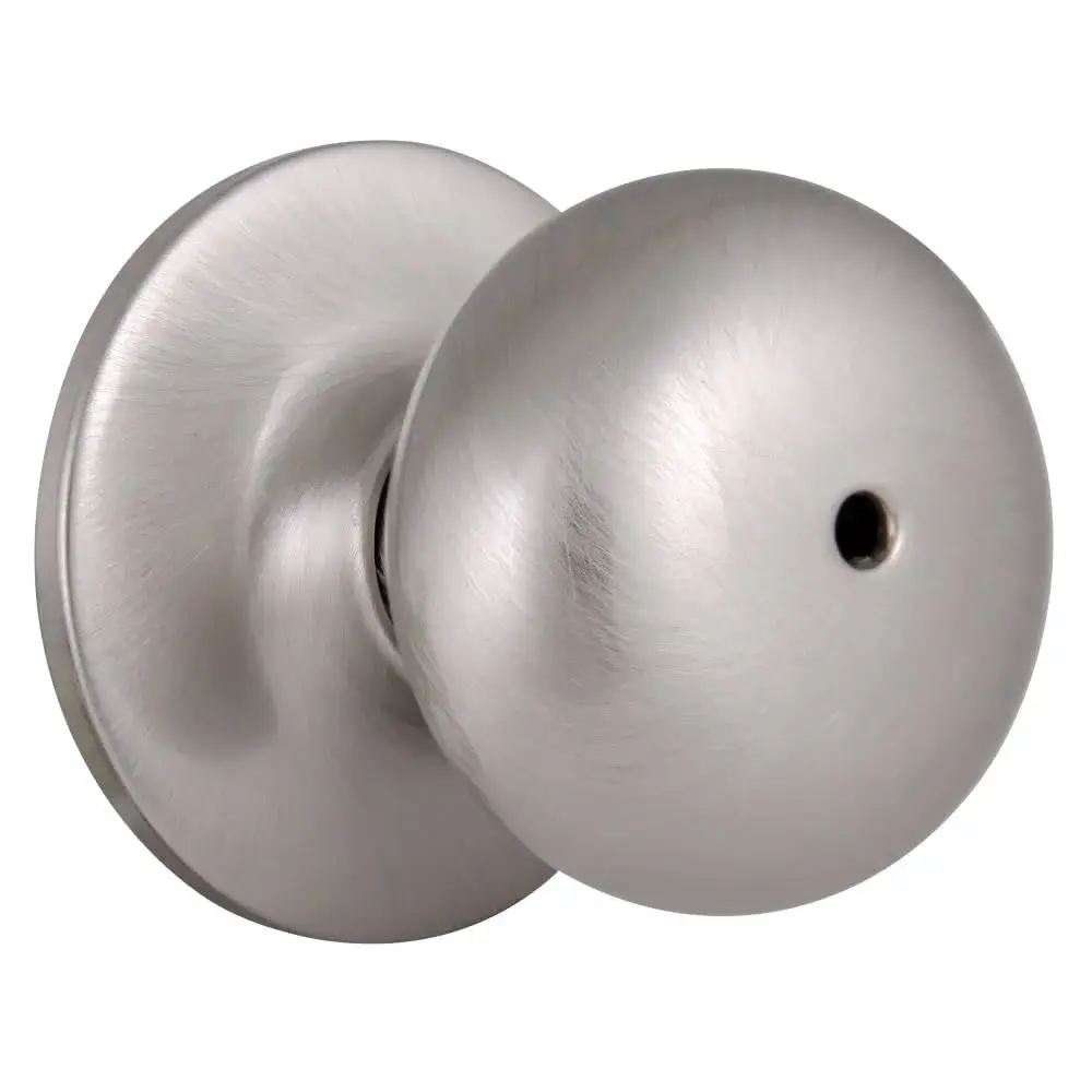 Design House Cambridge Privacy Door Knob, Satin Nickel | ANSI Grade-3 Certified Residential Security - view 7