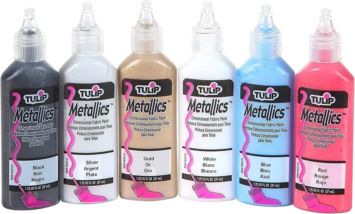 Tulip Puff Fabric Paint, Metallic, 1.25 fl oz (36.88 ml) | Precise, Water-Resistant, Metallic Finish - main product image