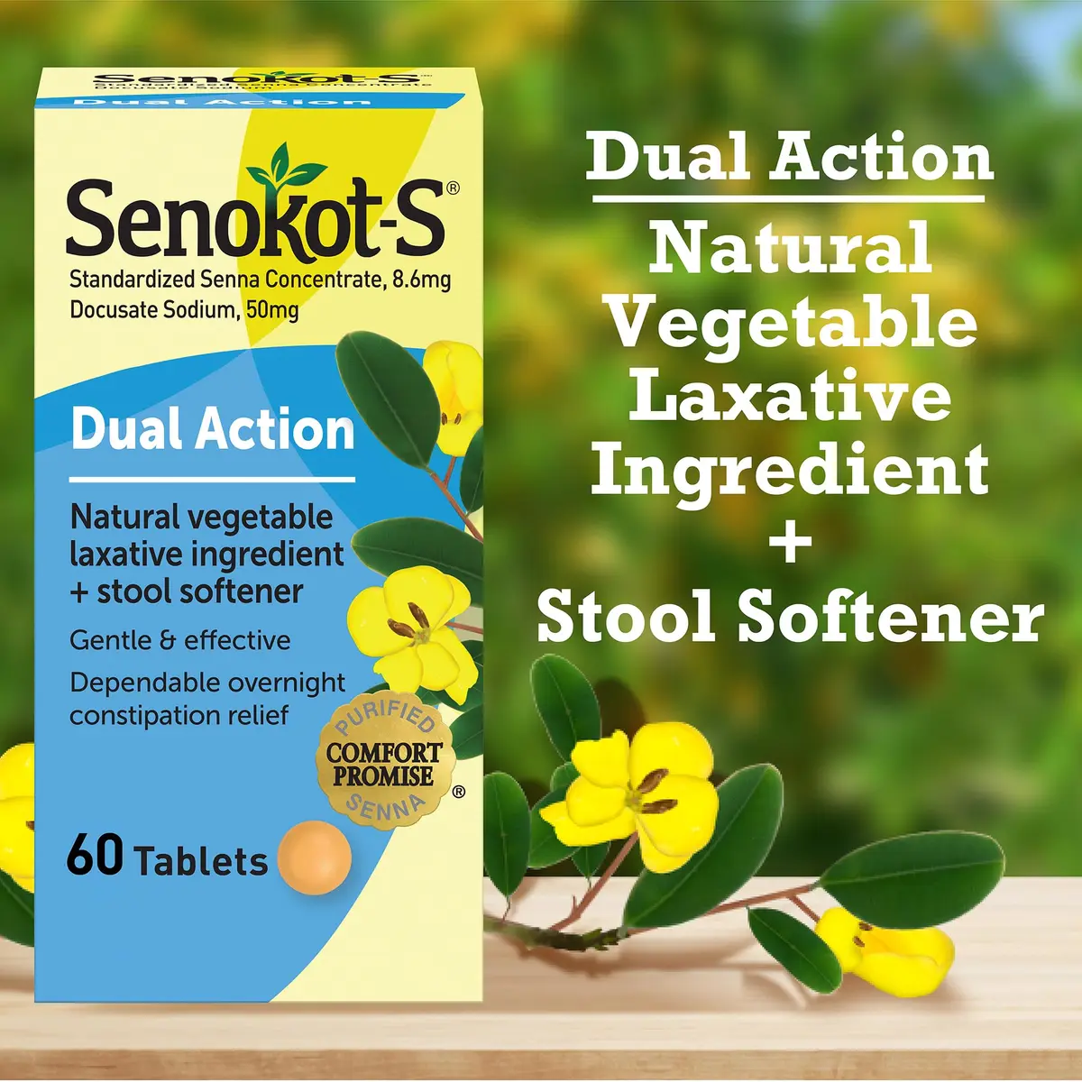 Senokot Stool Softener Tablets 60 Count | Gentle Overnight Relief for Occasional Constipation - view 5