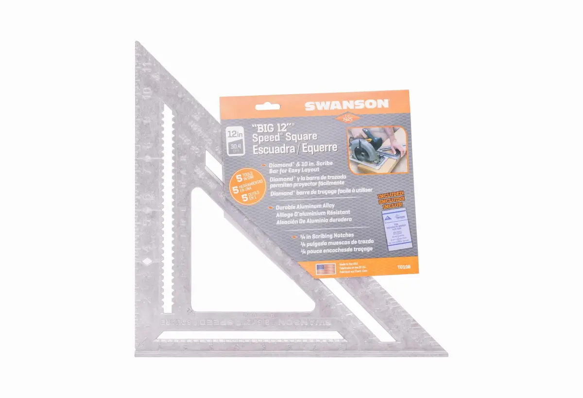 Swanson Tool Co., Inc Big 12 Speed Square Layout Tool 30.5 cm (12-Inch) | Accurate Framing & Layout - main product image