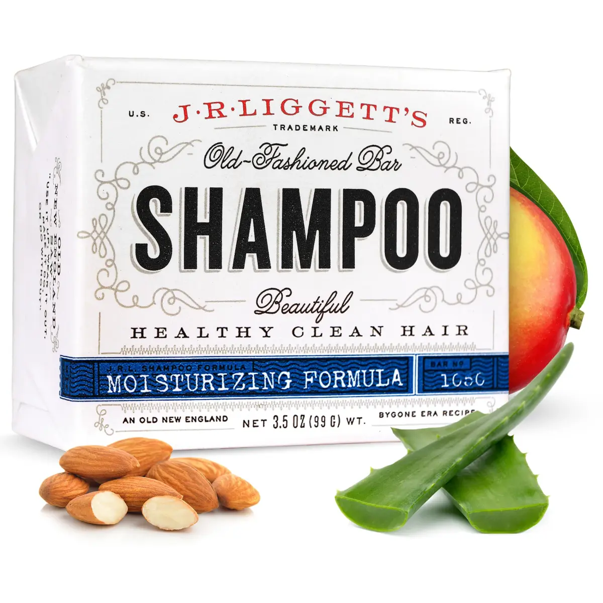 J·R·LIGGETT'S Natural Shampoo Bar 3.5 oz (1-pack) | Moisturizing Hair Formula for Dry, Damaged Hair - main product image