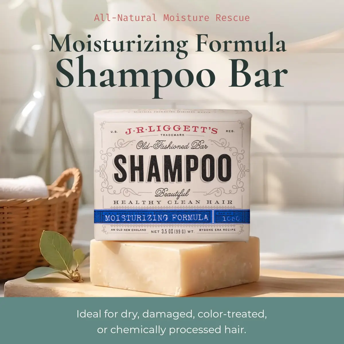 J·R·LIGGETT'S Natural Shampoo Bar 3.5 oz (1-pack) | Moisturizing Hair Formula for Dry, Damaged Hair - view 2