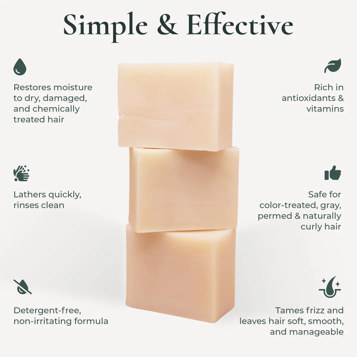 J·R·LIGGETT'S Natural Shampoo Bar 3.5 oz (1-pack) | Moisturizing Hair Formula for Dry, Damaged Hair - view 3