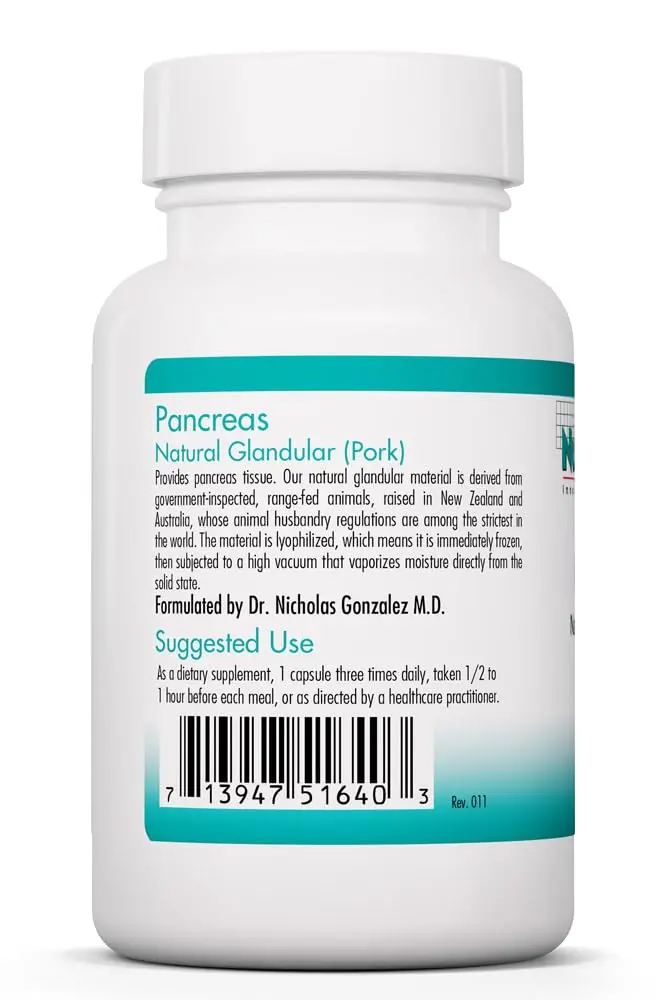 Allergy Research Group Pancreas Pork, Freeze Dried Digestive, 60 Count | Supports Digestive Enzymes & Glandular Bioactivity - view 3