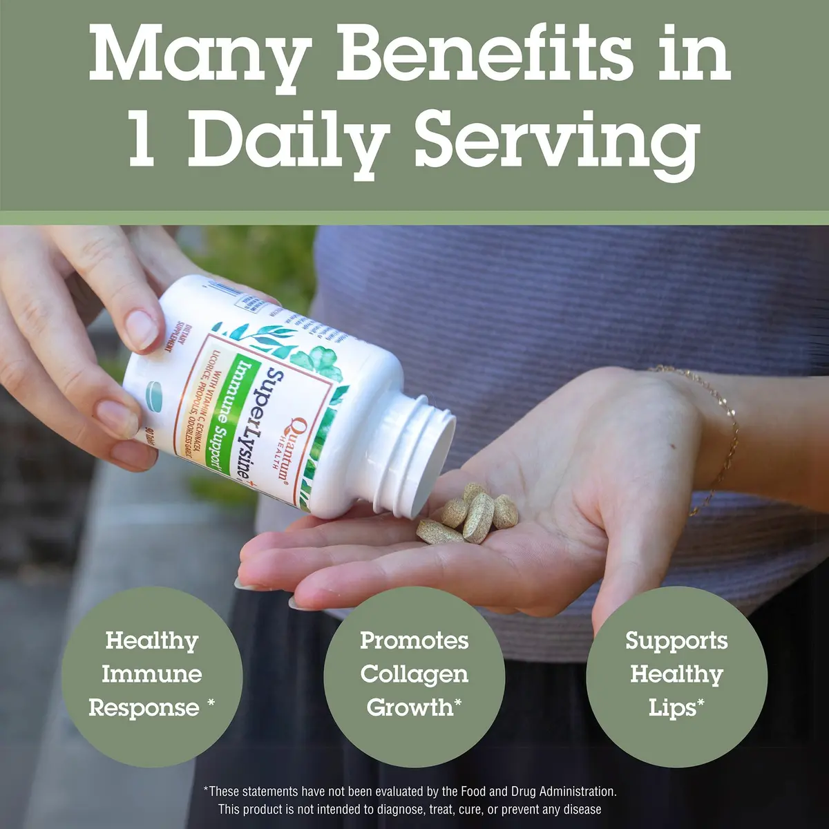 Quantum SuperLysine+ 1500mg L-Lysine Tablets | Immune & Lip Support, 90 Count - view 6