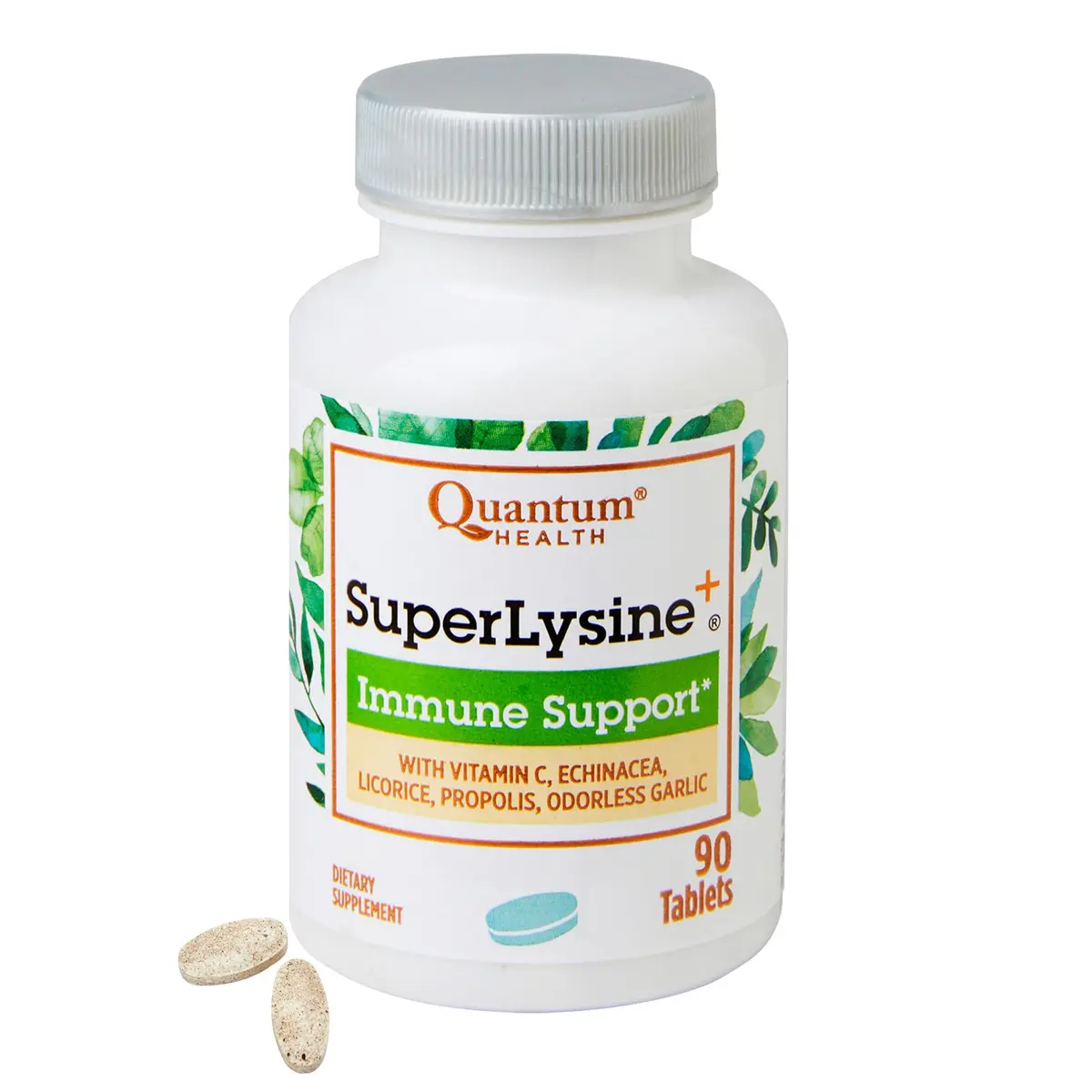 Quantum SuperLysine+ 1500mg L-Lysine Tablets | Immune & Lip Support, 90 Count - main product image