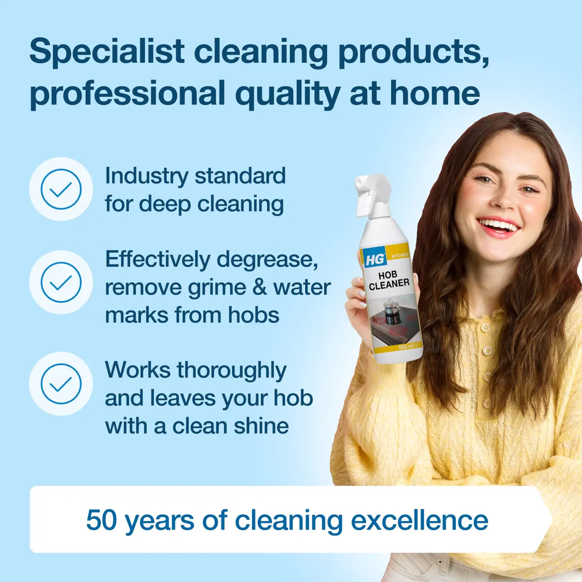 HG ceramic hob daily cleaner 72 Fl Oz | All-purpose ceramic hob cleaner for daily use in Indian kitchens - view 5