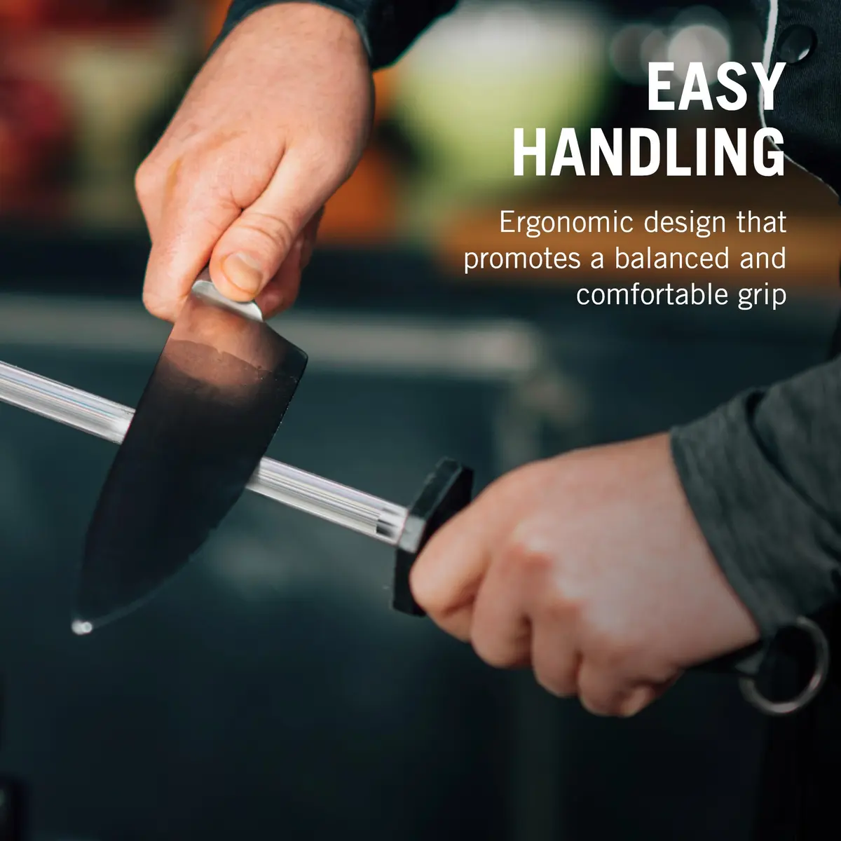 Victorinox Honing Steel 25.4 cm (10-Inch) with Black Plastic Handle | Maintains Knife Edge - view 5