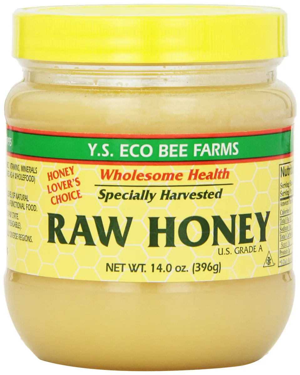 YS Organic Raw Honey 14oz | Crystallized, Unprocessed, Certified Organic - main product image