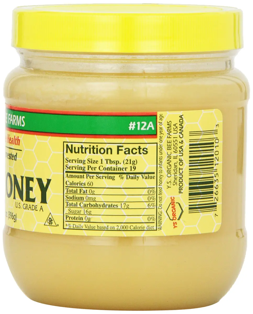 YS Organic Raw Honey 14oz | Crystallized, Unprocessed, Certified Organic - view 2