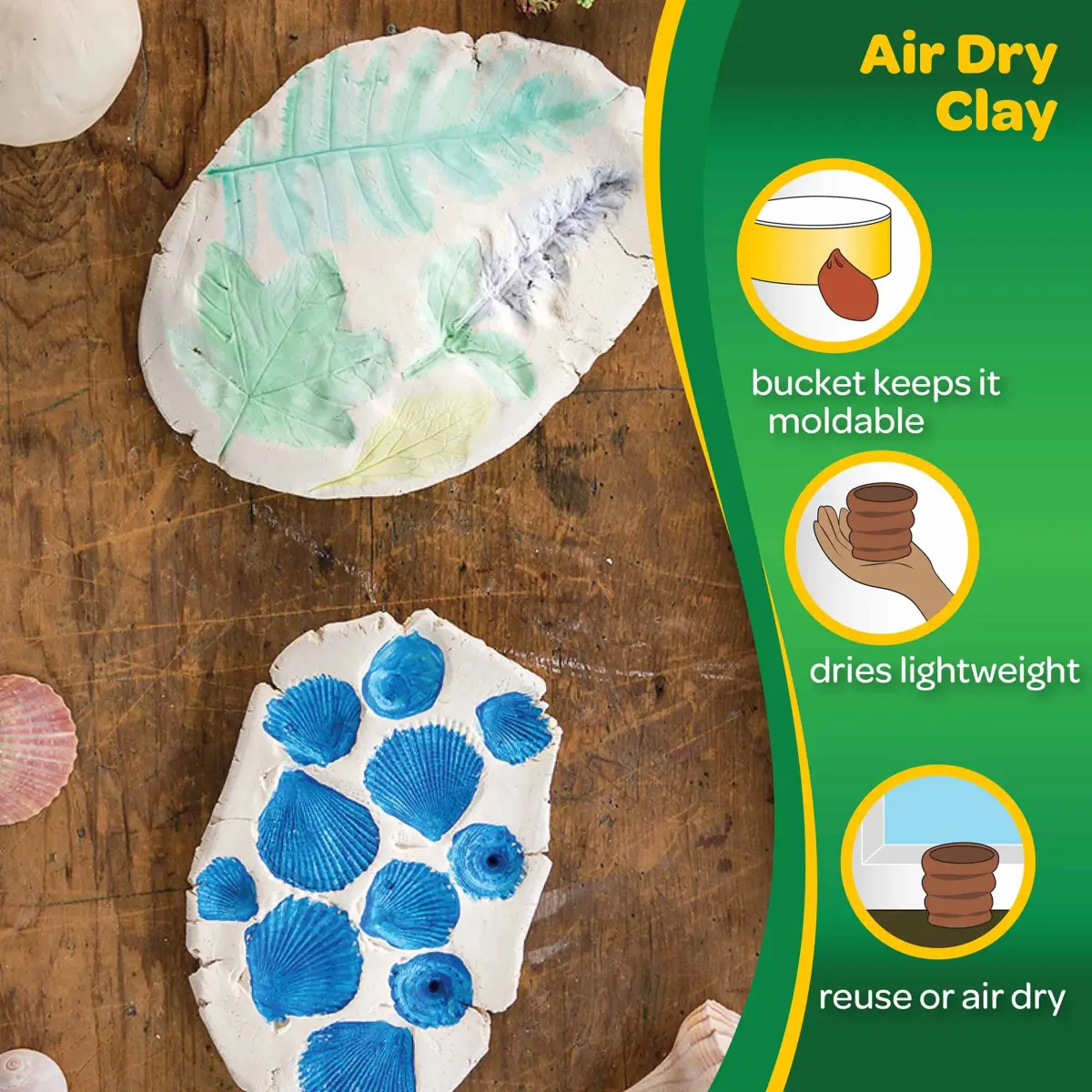 Crayola Air Dry Clay for Kids - White, 25 lb (11.3 kg) | Classroom Must-Haves, Bulk Modeling Clay for Sculpting & Molding - view 3
