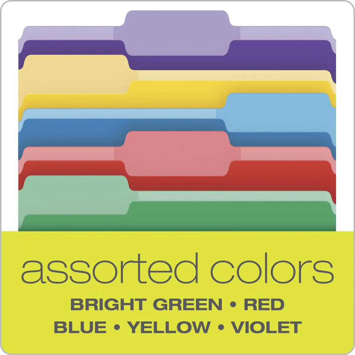 Pendaflex Colored File Folders, 30 Pack, Letter Size (21.6 x 27.9 cm) | Eraseable Tabs for Dynamic Organization - view 5