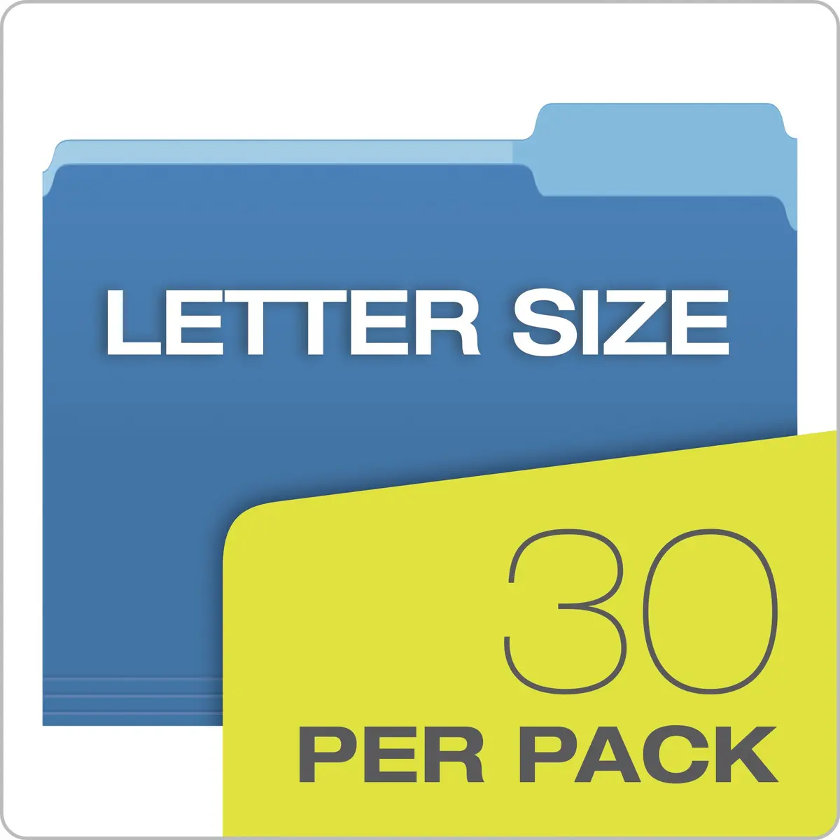 Pendaflex Colored File Folders, 30 Pack, Letter Size (21.6 x 27.9 cm) | Eraseable Tabs for Dynamic Organization - view 6