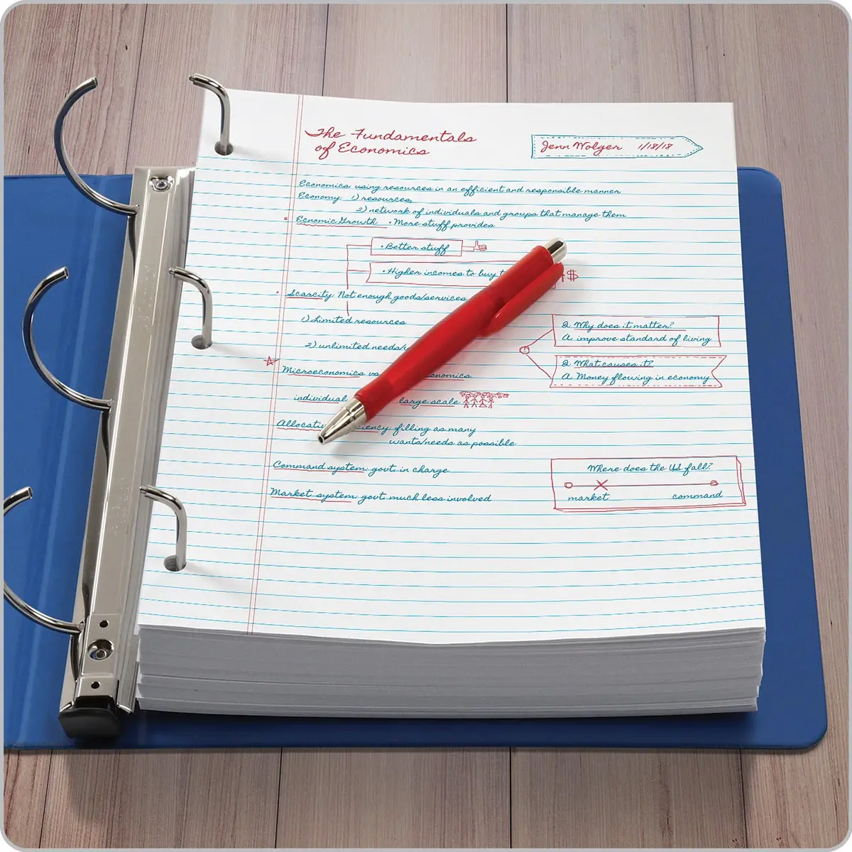 Oxford Loose Leaf Paper, 500 Sheets | College Rule Filler Notebook Paper, 8-1/2" x 11", 3-Hole Punched (62349) - view 3