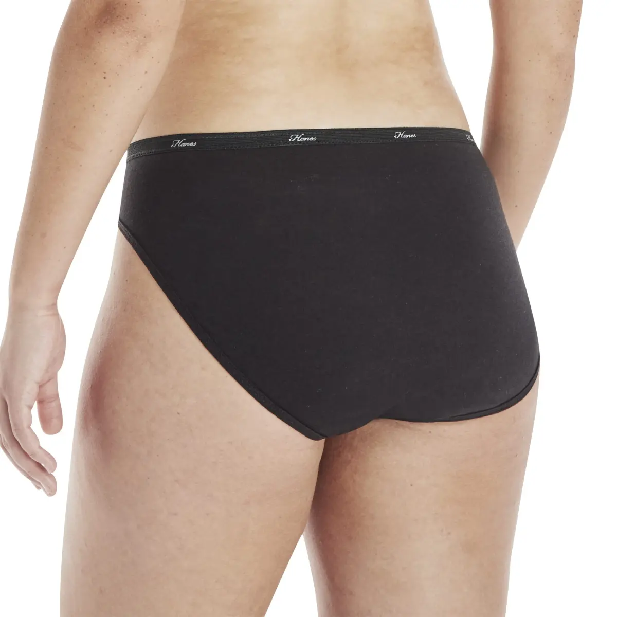 Hanes Women's Cotton Hi-Cut Briefs 6-Pack, Size 8 US (156g) | Moisture-Wicking Comfort - view 3