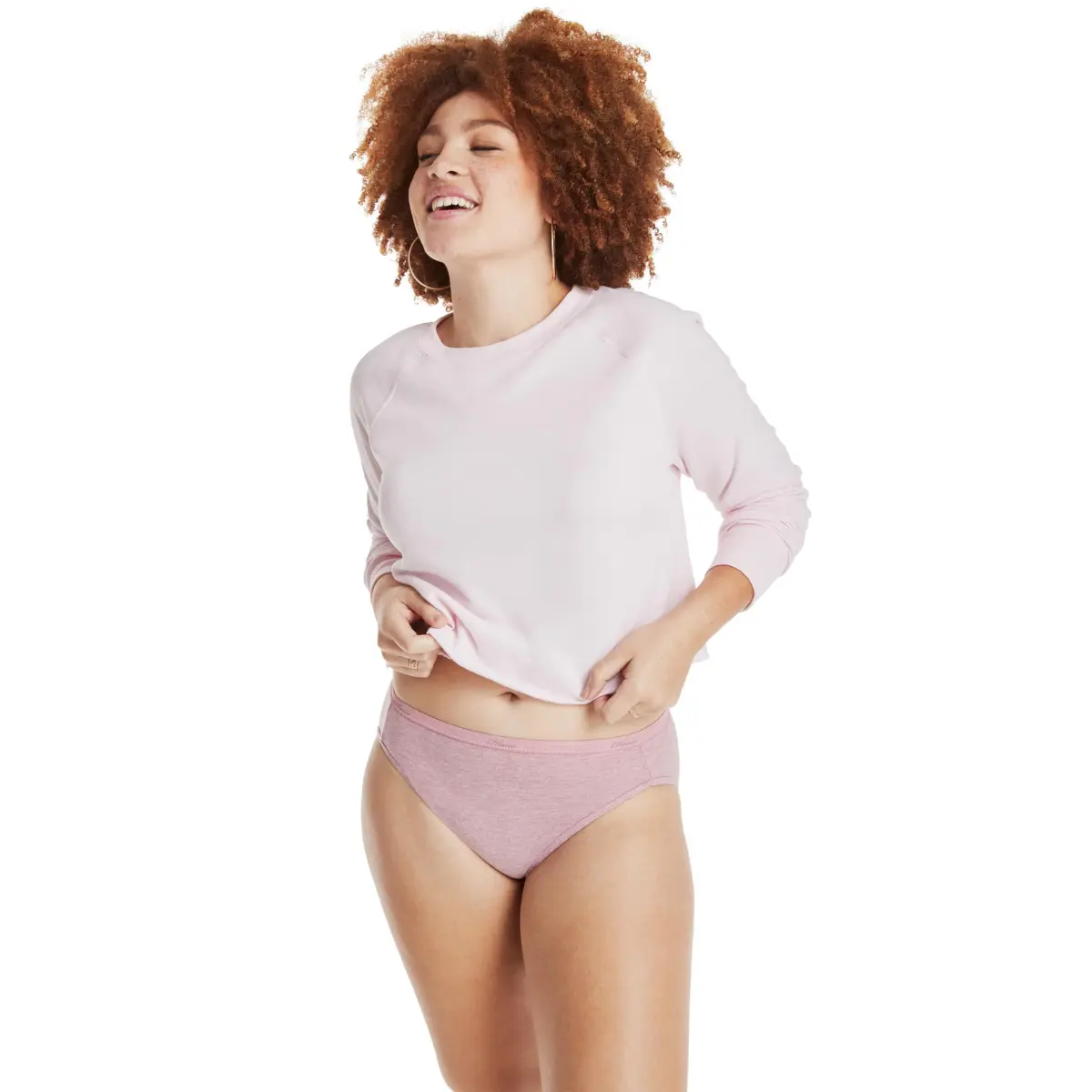 Hanes Women's Cotton Hi-Cut Briefs 6-Pack, Size 8 US (156g) | Moisture-Wicking Comfort - view 4