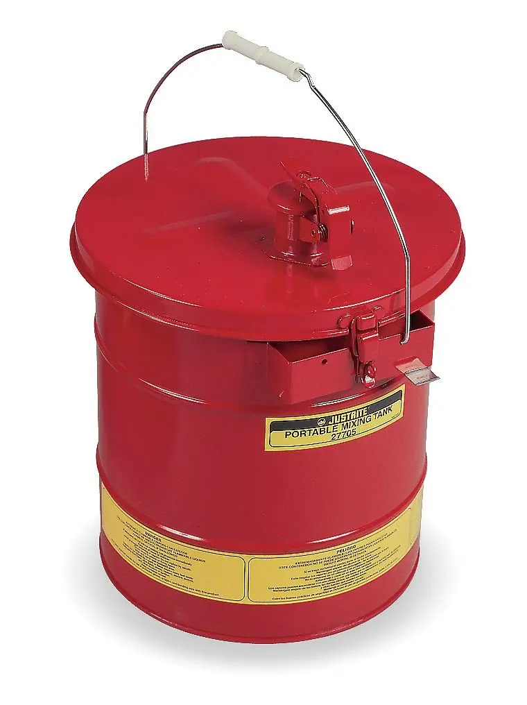 Justrite 27705 24-Gauge Coated Steel Portable Mixing Tank | Spill & Fire Risk Reduction, EPA Compliant (70-120 chars) - main product image