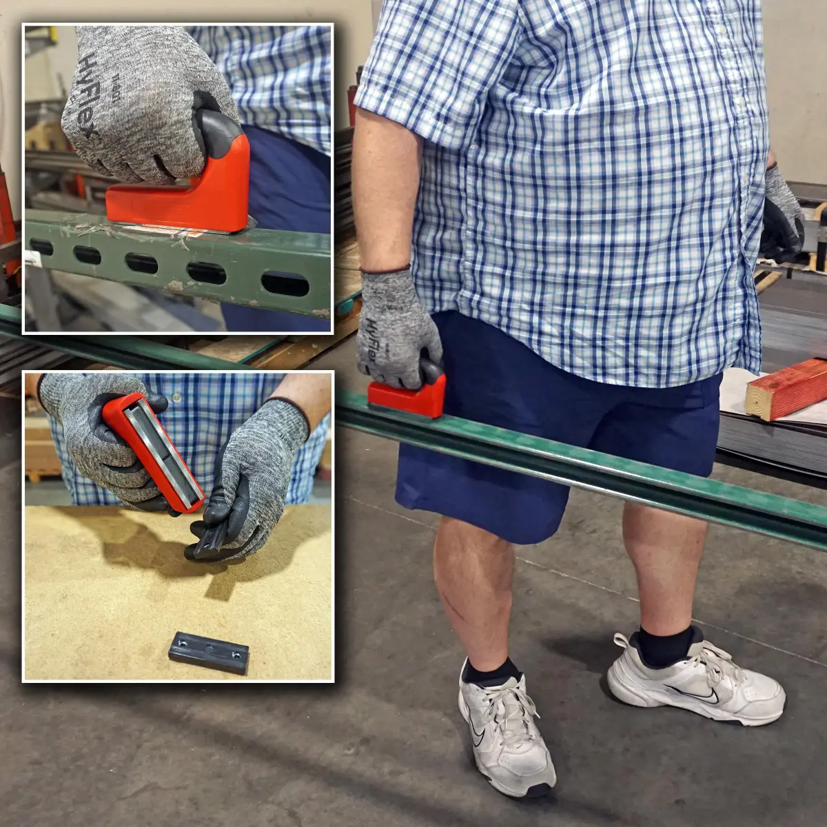 Master Magnetics Red 100 lb Pull Force Ergonomic Handle Magnet | Heavy Duty Utility Magnet - view 8
