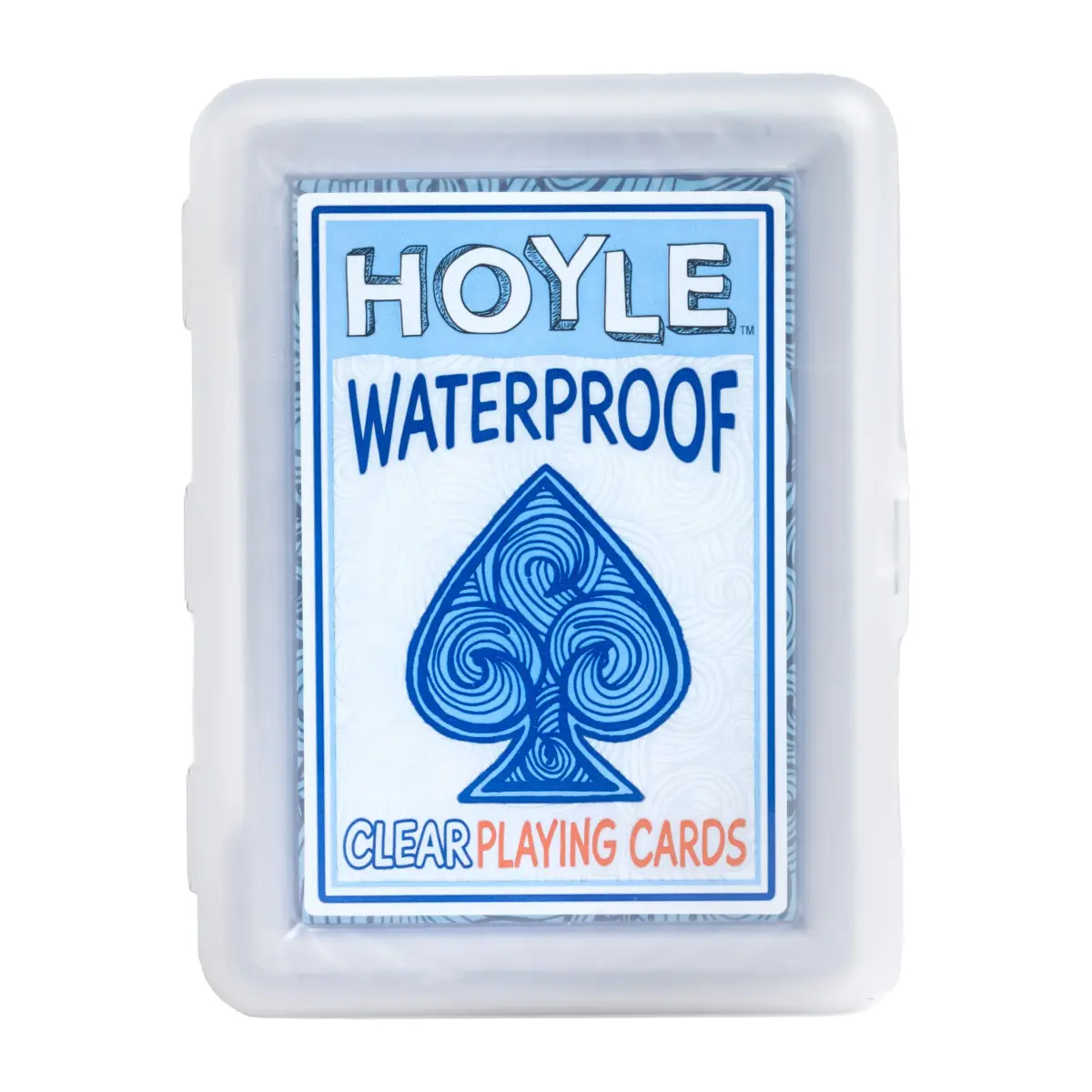 Hoyle Waterproof Clear Plastic Playing Cards 1 Deck (7.8cm x 2.2cm x 10cm) | ASTM-Tested for Outdoor Pool & Travel - main product image