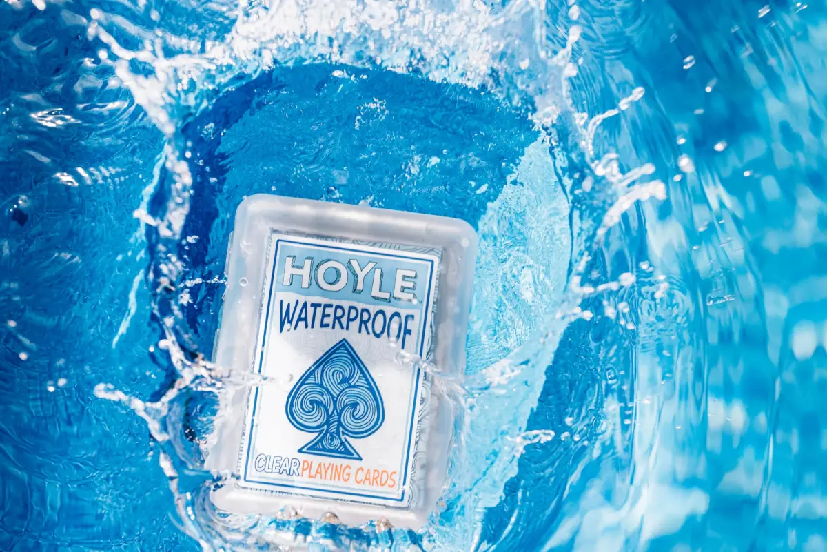 Hoyle Waterproof Clear Plastic Playing Cards 1 Deck (7.8cm x 2.2cm x 10cm) | ASTM-Tested for Outdoor Pool & Travel - view 3