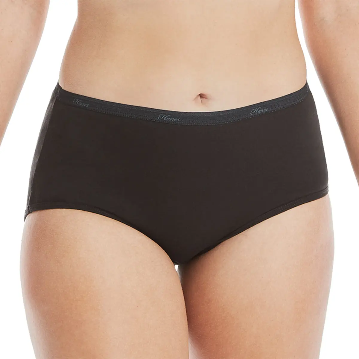 Hanes Women's Plus Size Cotton Brief Underwear 6-Pack (Size 6) | Moisture-Wicking & Full Coverage - view 2