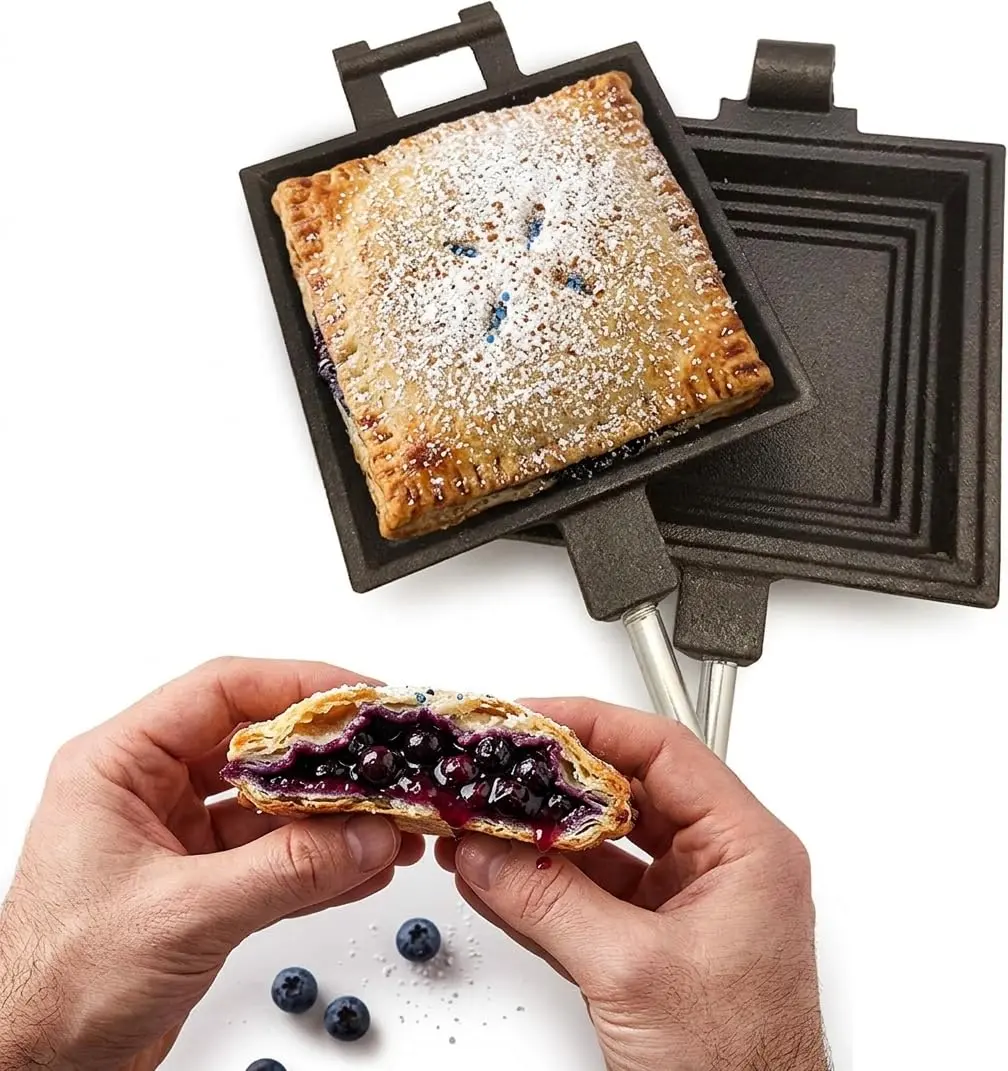Coghlan's Cast Iron Camp Cooker - Pre-Seasoned Pie Iron Sandwich Maker for Campfire Cooking - main product image