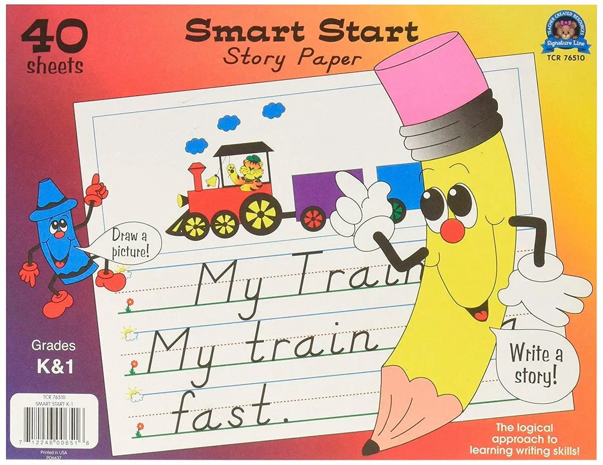 Teacher Created Resources Smart Start K-1 Story Tablet | 40 Sheets, 8.5" x 11" | Promotes Early Writing Success - view 2
