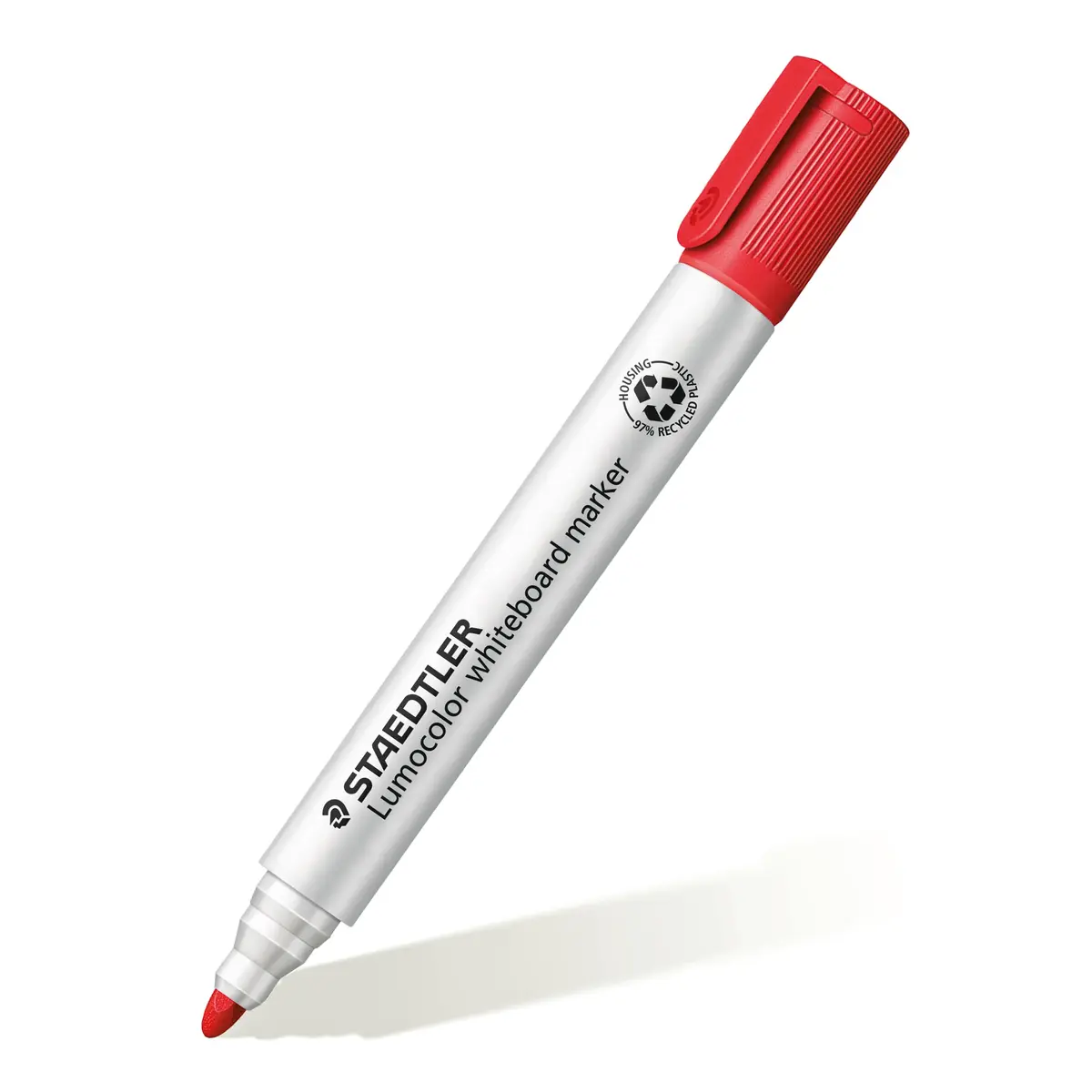 STAEDTLER Lumocolor Whiteboard Marker, Wide Bullet Tip, Box of 4 Assorted Colors (Red, Blue, Green, Black) | Refillable, Fast-Drying, 2.0mm Linewidth - view 3