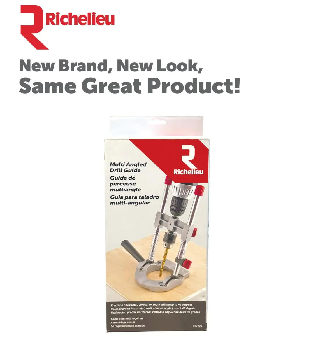 Richelieu Multi Angled Drill Guide Attachment with 3/8" Chuck Compatibility | Precision Drilling for On-Site Work - view 4