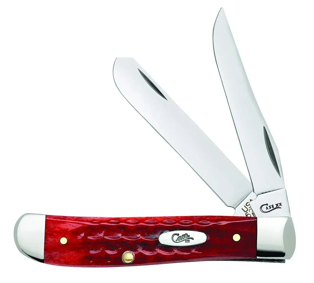 Case Mini Trapper Pocket Knife 3.5 Inches | Classic Old Red Bone Handle, Stainless Steel Blades - main product image