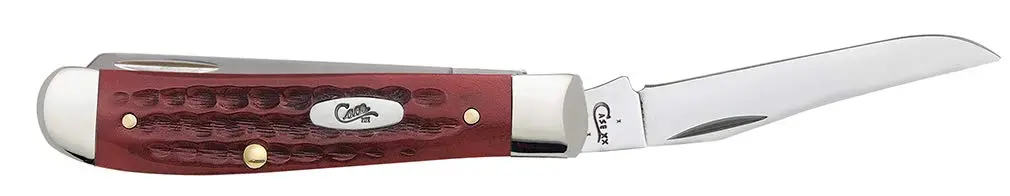 Case Mini Trapper Pocket Knife 3.5 Inches | Classic Old Red Bone Handle, Stainless Steel Blades - view 5