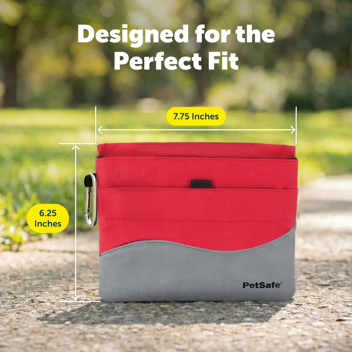 PetSafe Dog Treat Pouch Sport, Red, Standard, 7.5 in L x 6.5 in H | Waterproof, Durable & Easy to Clean - view 5