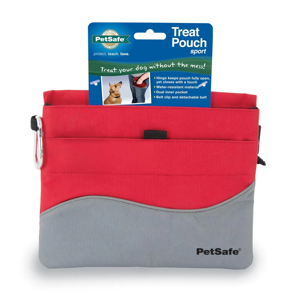 PetSafe Dog Treat Pouch Sport, Red, Standard, 7.5 in L x 6.5 in H | Waterproof, Durable & Easy to Clean - main product image