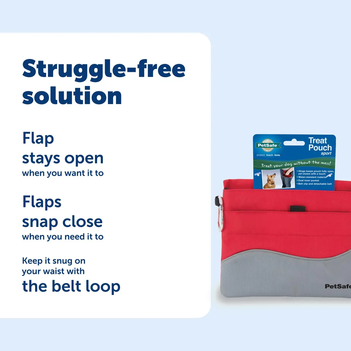 PetSafe Dog Treat Pouch Sport, Red, Standard, 7.5 in L x 6.5 in H | Waterproof, Durable & Easy to Clean - view 8
